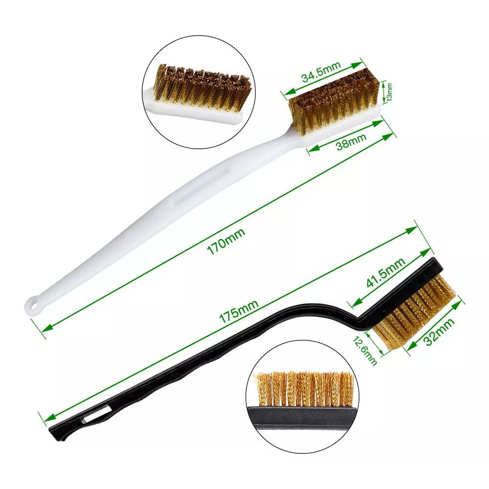 Storazone 2pcs Brush Kit KINGROON 3D Printer Cleaner Tool Copper Wire Brush Toothbrush Nozzle Cleaning Needle 3D Printer Parts Cleaning Tool Wrench Kit