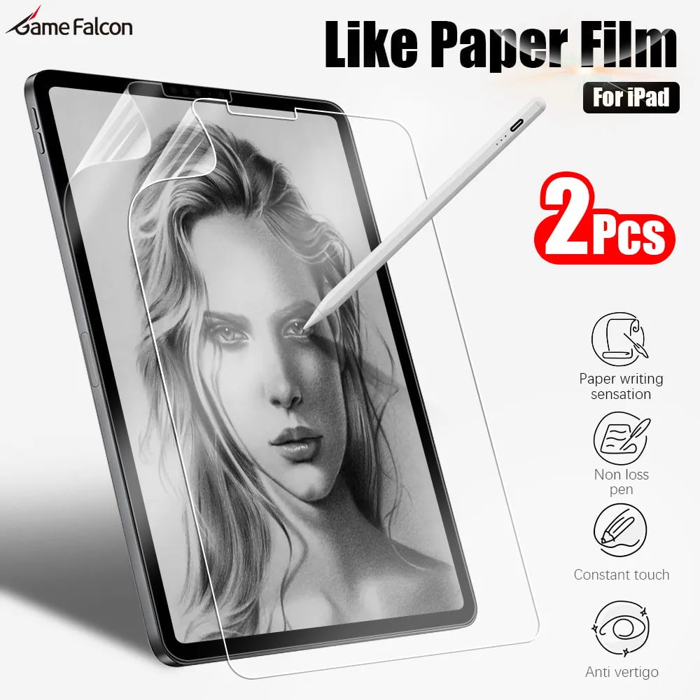 Storazone 2PCS Paper Film Like For Ipad 10th Pro 11 12.9 2022 2021 Screen Protector For Ipad Air 5 4 3 2 1 Mini 6 7th 8th 9th Generation