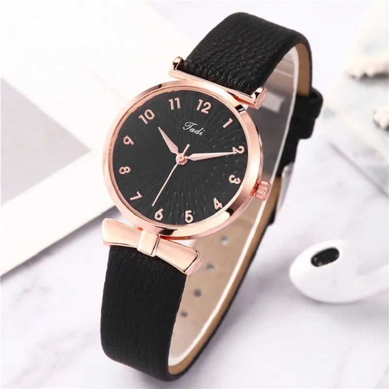 Storazone 2pcs Set Luxury Women Bracelet Quartz Watches For Women Leather Watch Ladies Sports Dress Wrist Watch Clock Relogio Feminino