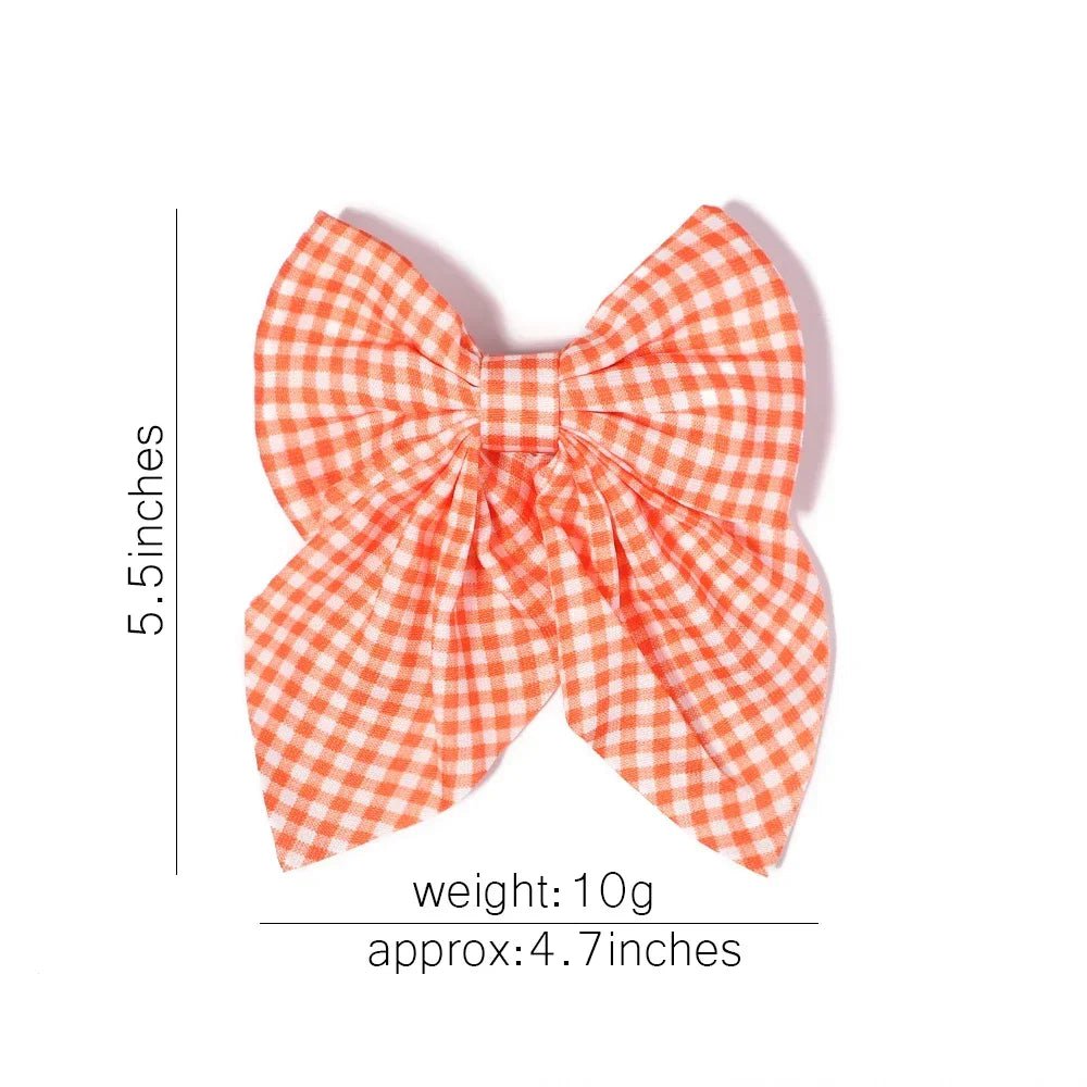 Storazone 2Pcs/set Women Girls Sweet Solid Bowknot Hair Clips Print Bows Hairpins Ribbon Barrettes Duckbill Clip Headwear Hair Accessories