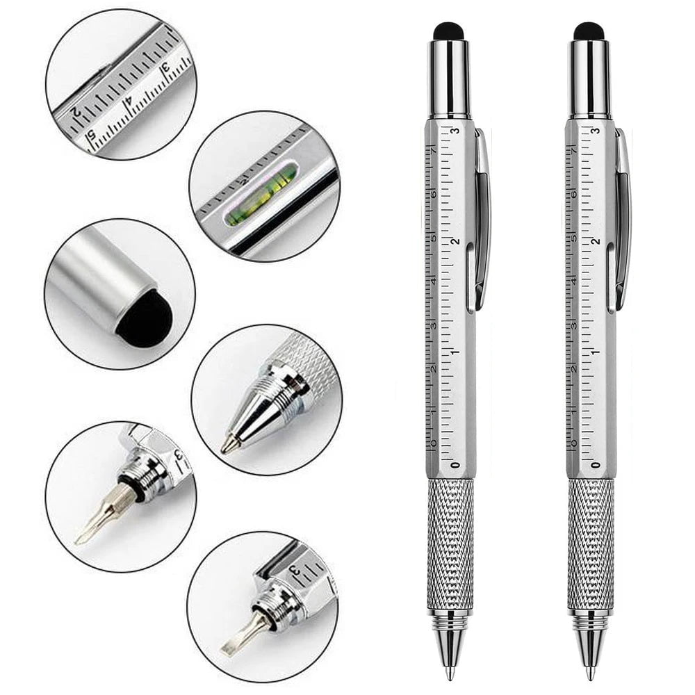 Storazone 2pcs Silver 2pcs 7 in 1 Stylus Pen For Tablet Phone, Touch Pen For Android iOS Screen ,Tablet Pen For iPad Xiaomi Samsung Apple Pencil