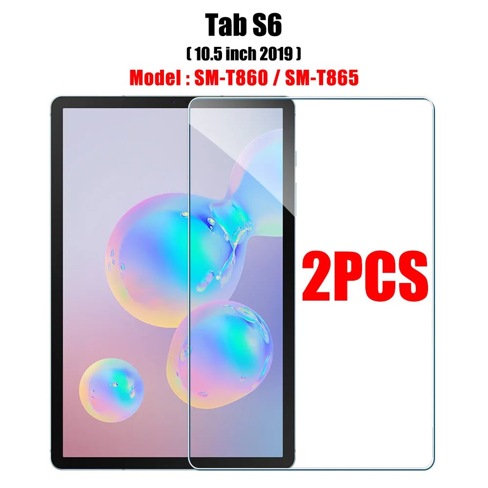 Storazone 2pcs Tab S6 2PCS Tempered Glass Screen Protector for Samsung Galaxy Tab S8 Ultra Plus S6 Lite S7 Fe A7 Lite A8 S9 A9 Tablet Accessories Film