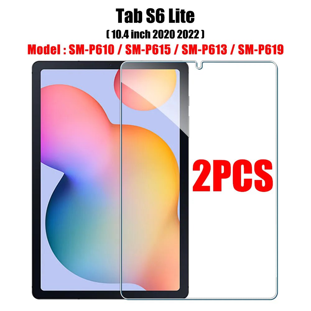 Storazone 2pcs Tab S6 Lite 2PCS Tempered Glass Screen Protector for Samsung Galaxy Tab S8 Ultra Plus S6 Lite S7 Fe A7 Lite A8 S9 A9 Tablet Accessories Film