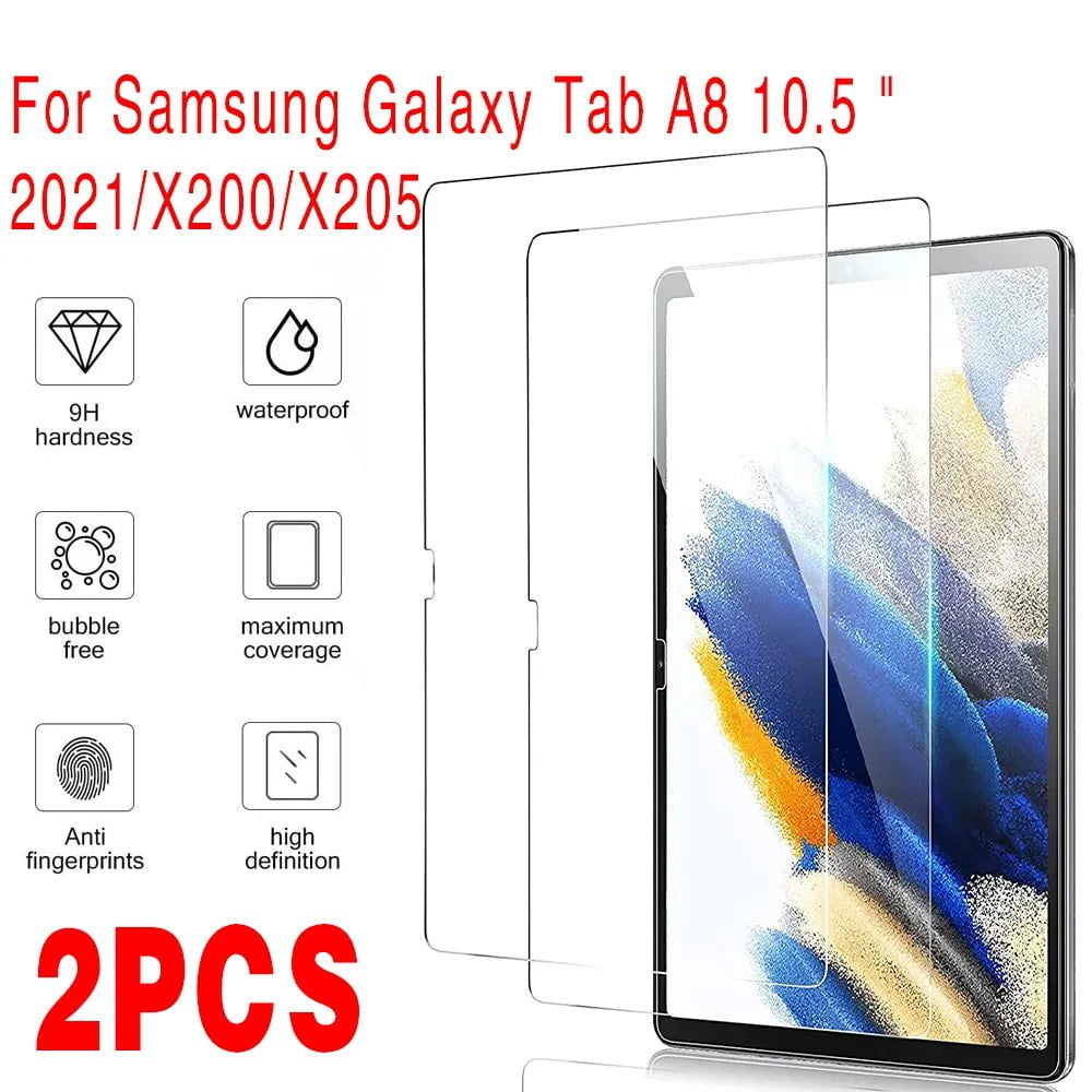 Storazone 2Pcs Tempered Glass for Samsung Galaxy Tab A8 10.5 2021 SM-X200 X205 Tablet Screen Protector for Galaxy Tab A8 10.5 inch Glass