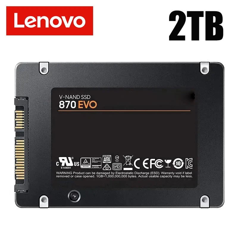 Storazone 2TB Lenovo 4TB Solid State Disk SSD 870 EVO 500GB 1TB 2TB Internal HDD Hard Drive Sata3 2.5 Inch For Laptop Microcomputer Desktop