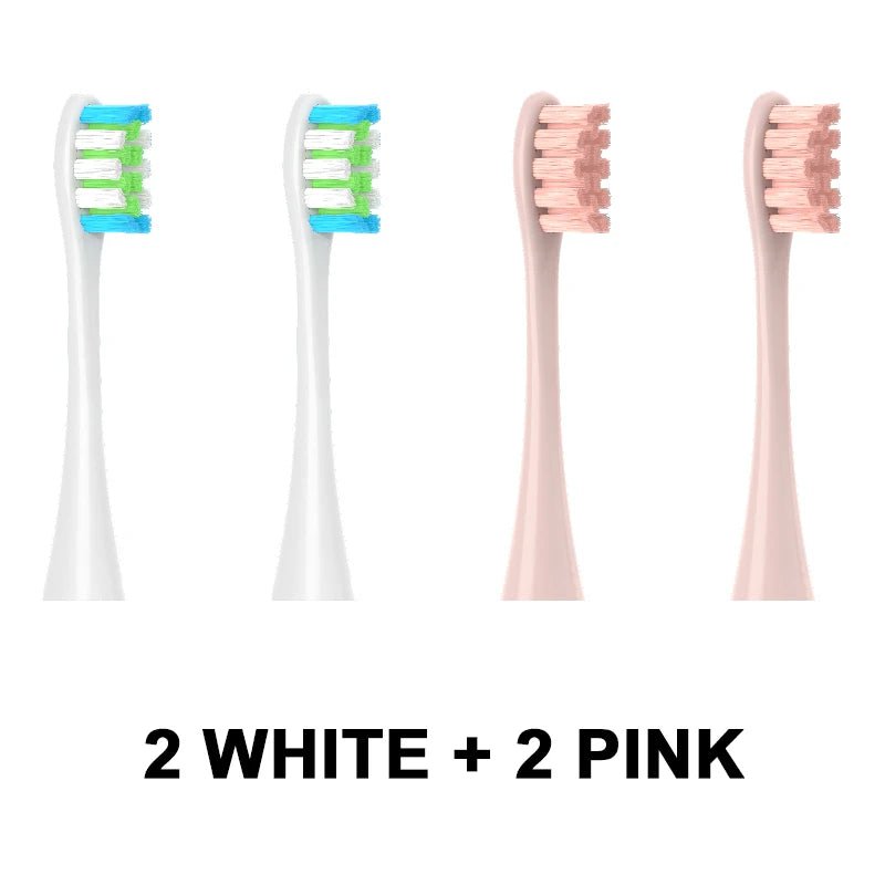 Storazone 2White 2Pink 4PCS Replacement Heads For Oclean Flow/X/ X PRO/ Z1/ F1/ One/ Air 2 /SE Brush Heads Soft DuPont Sonic Toothbrush Vacuum Bristle