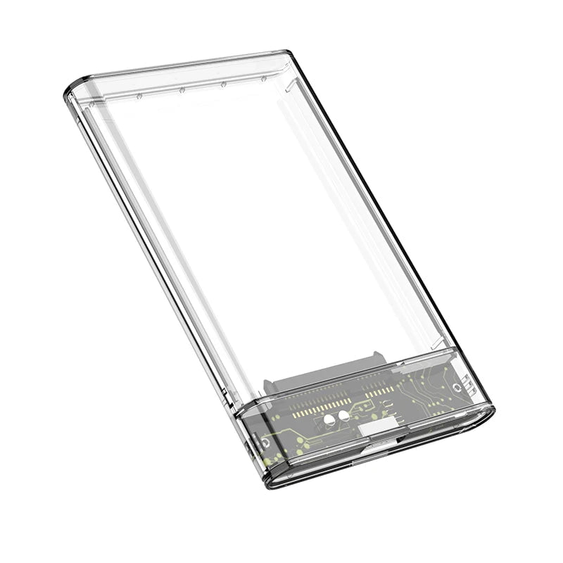 Storazone 3.0/2.0 HDD Enclosure  2.5inch SATA SSD Hard Drive Case with 5Gbps Transfer Speed and Transparent Design Mobile External Housing