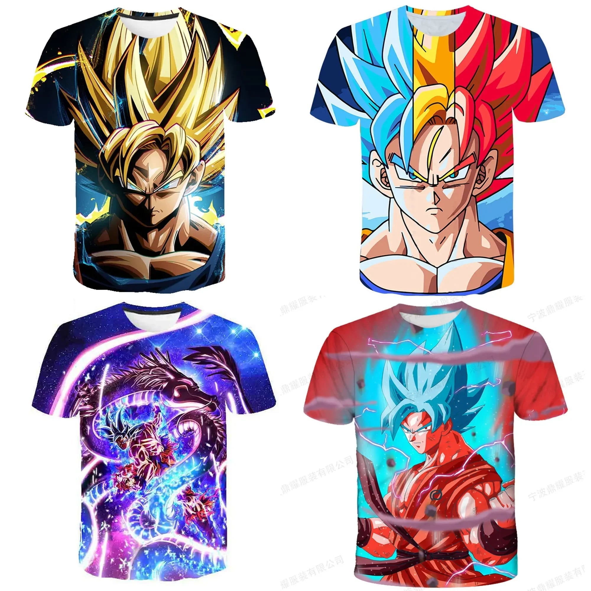 Storazone 3-14 Years Kids Boys T-shirt Dragon Ball Z T Shirts Anime Goku Vegeta Clothes Toddler Tees Baby Boys T-shirt Children's Clothing