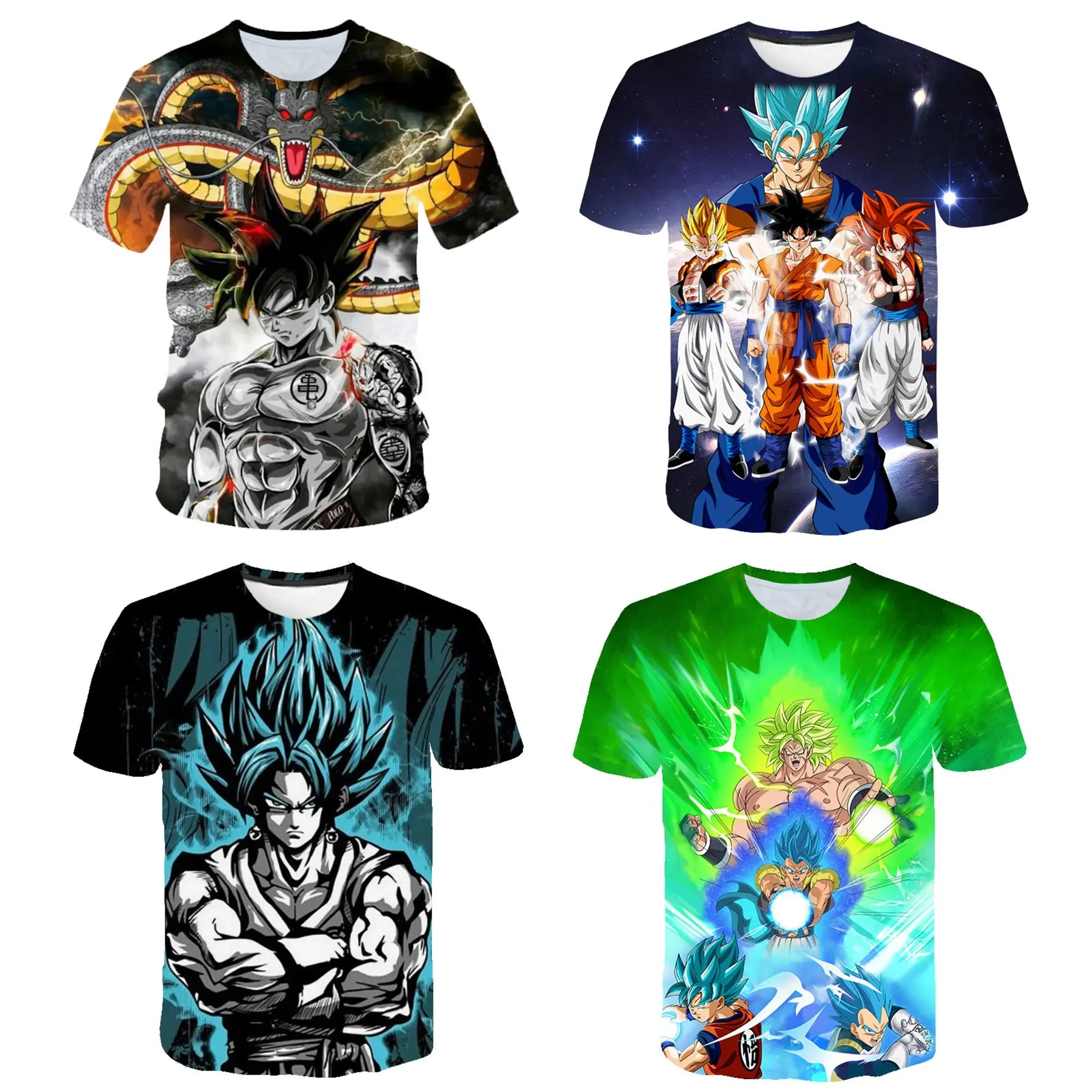 Storazone 3-14 Years Kids Boys T-shirt Dragon Ball Z T Shirts Anime Goku Vegeta Clothes Toddler Tees Baby Boys T-shirt Children's Clothing