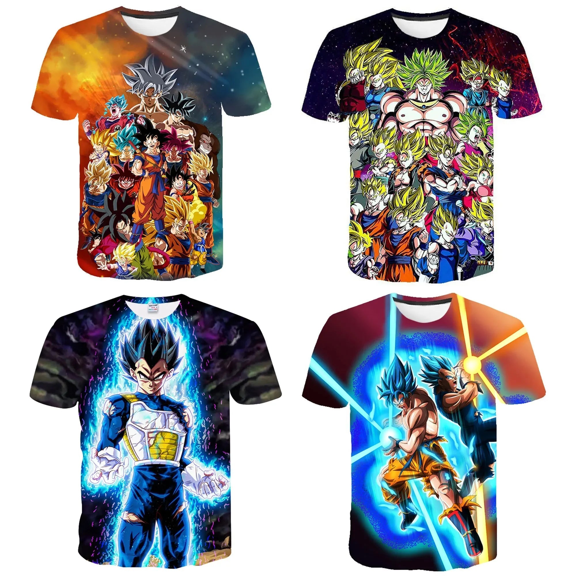 Storazone 3-14 Years Kids Boys T-shirt Dragon Ball Z T Shirts Anime Goku Vegeta Clothes Toddler Tees Baby Boys T-shirt Children's Clothing