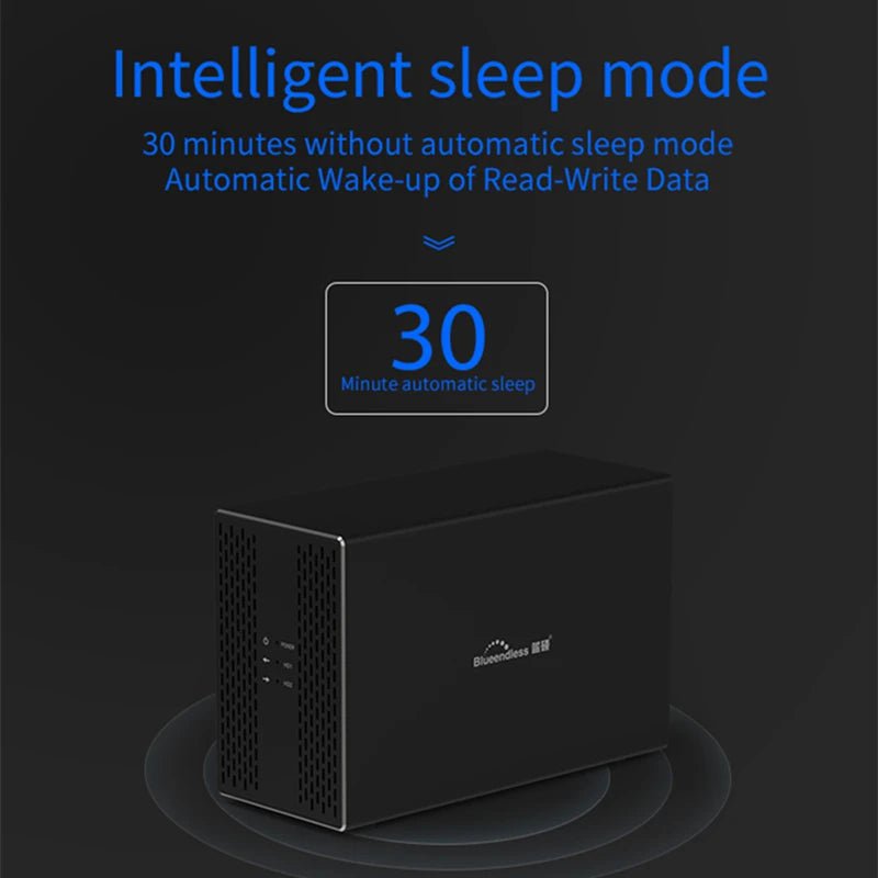Storazone 3.5" Dual Bay docking station external hdd enclosure raid Array Cabinet sata Hard Disk Array with RAID Function Disk Array Box