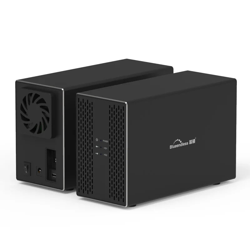 Storazone 3.5" Dual Bay docking station external hdd enclosure raid Array Cabinet sata Hard Disk Array with RAID Function Disk Array Box