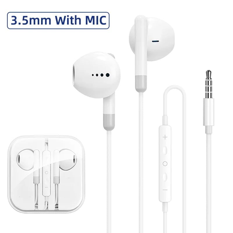 Storazone 3.5mm With MIC Type C 3.5mm Headset Stereo Music Earbud Wired Headphones With Mic DAC Chip For Samsung Galaxy S23 S22 S21 Ultra S20 Note 20 10