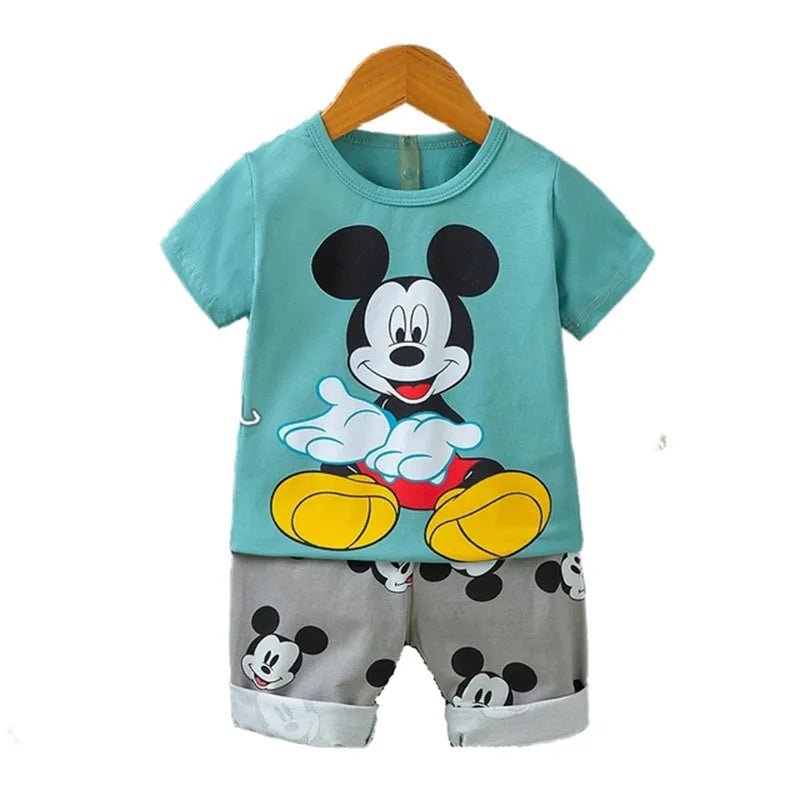 Storazone 3 / 9M Mickey mouse Baby Kids Sport Clothing Disney Clothes Sets for Boys Costumes summer Cotton Baby Clothes 0 -3Years Old