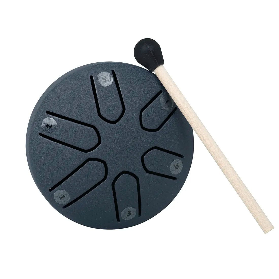 Storazone 3 Inch 6-Tone Steel Tongue Drum Mini Hand Pan Drums with Drumsticks Percussion Musical Instruments Drum Accessories