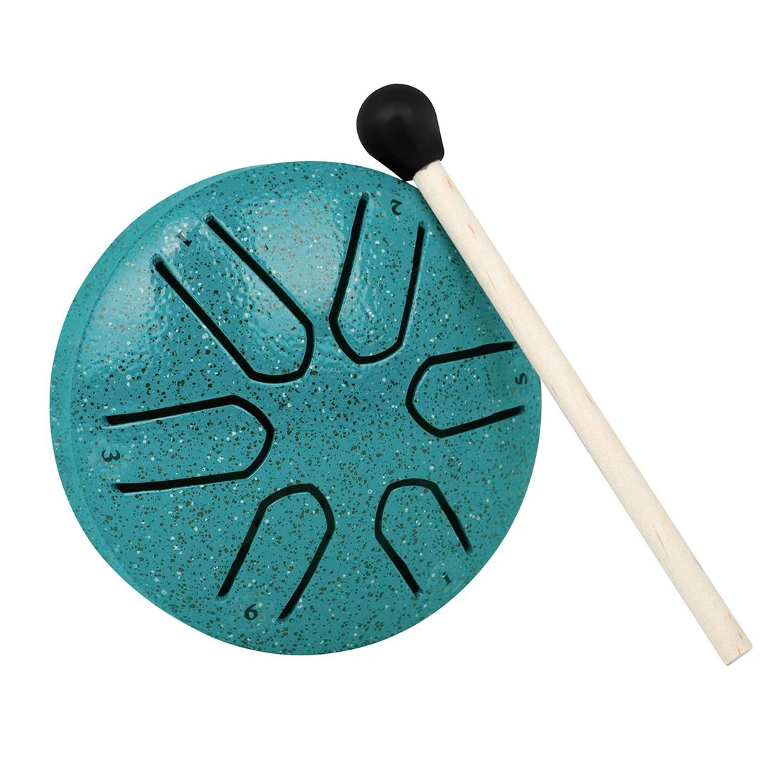 Storazone 3 Inch 6-Tone Steel Tongue Drum Mini Hand Pan Drums with Drumsticks Percussion Musical Instruments Drum Accessories