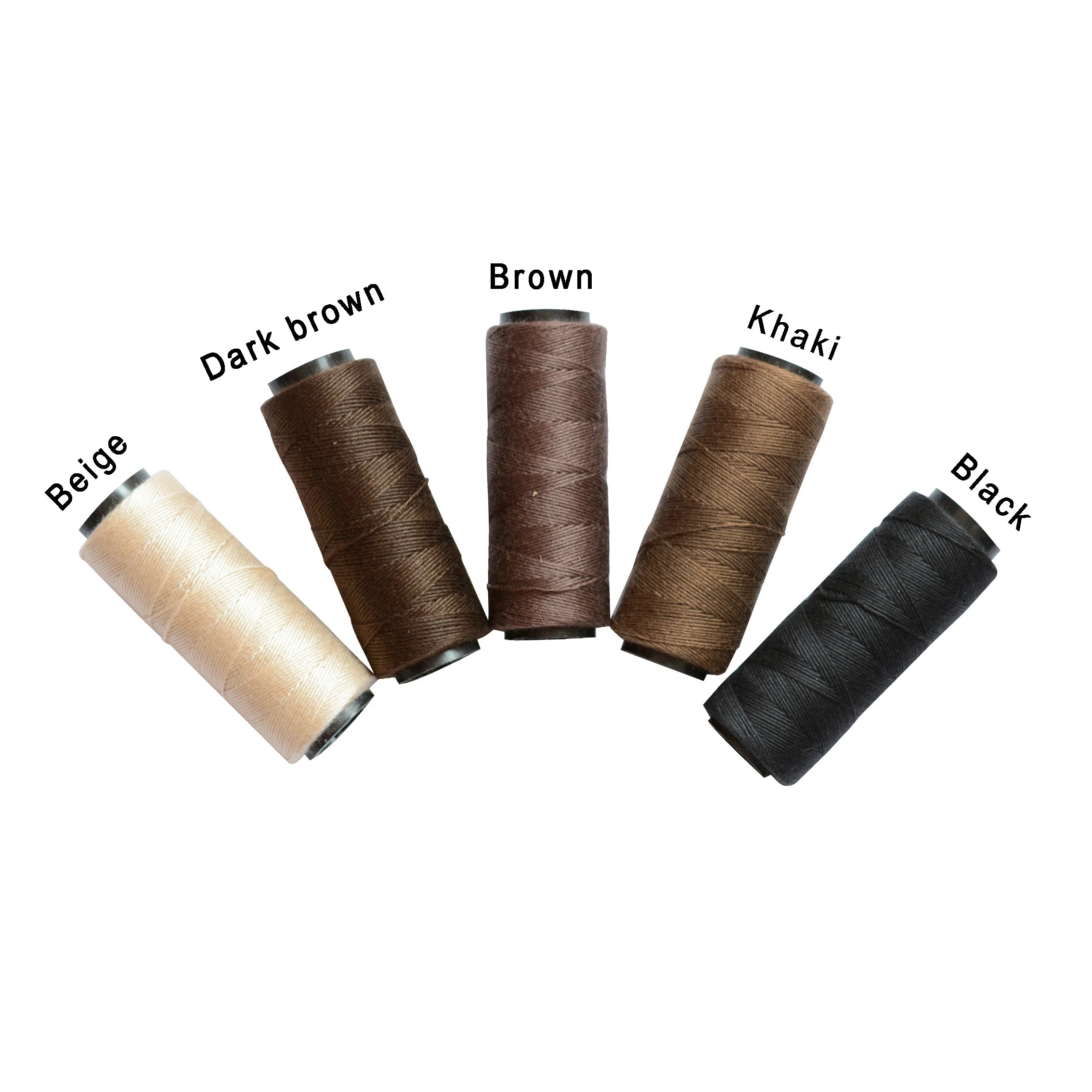 Storazone 3 Rolls/5 Rolls Hair Weaving Threads With 4 pcs C Curved Needles Wig Making Tools Sewing Thread