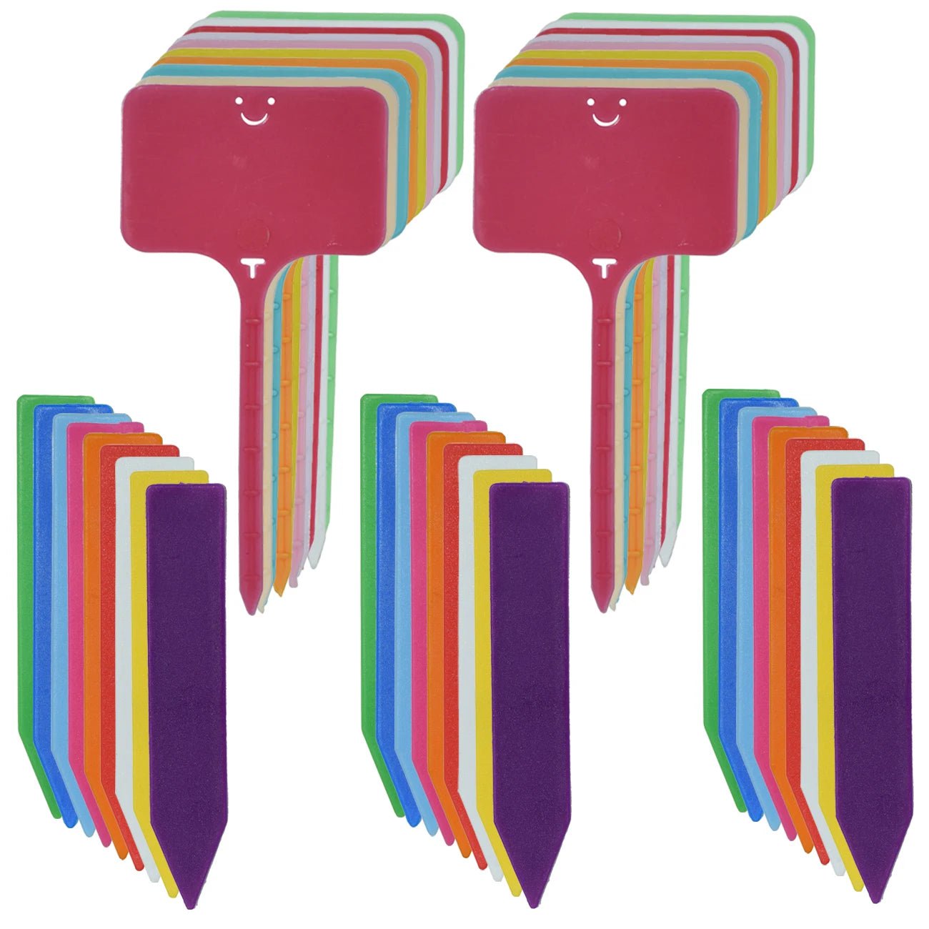 Storazone 30-100pcs Garden Re-usable Plant Labels Waterproof T-type Sign Tags Plastic Markers Record Plate Flower Vegetables Potted Stakes