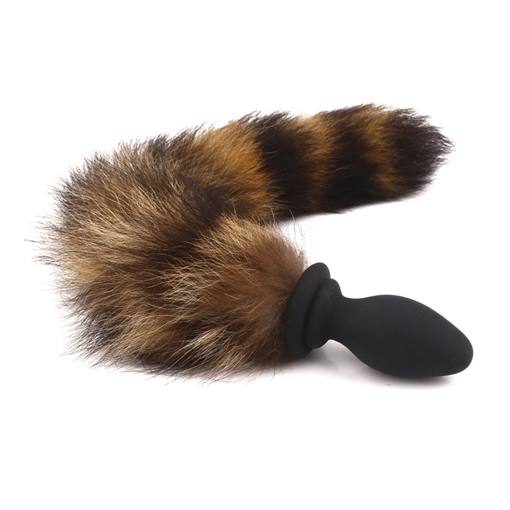 Storazone 30cm No Remote Anal Vibrator With Fox Tail Dildo Anal Plug Remote Control Anus Dilator For Women Adult Cosplay Accessories Vibrating Butt Plug