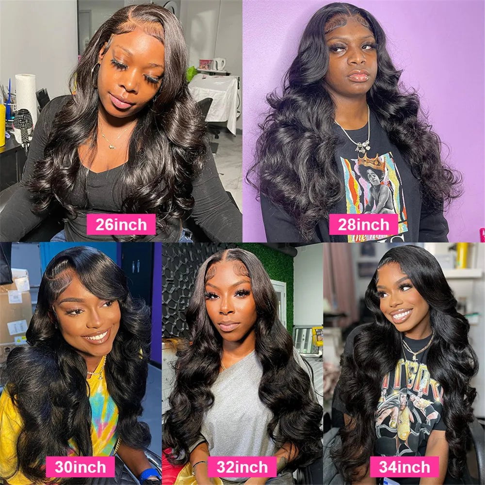 Storazone 30inch 13x4 Body Wave Lace Front Wig Human Hair PrePlucked Brazilian Human Hair Lace Frontal Wigs For Women 4x4 Lace Closure Wig