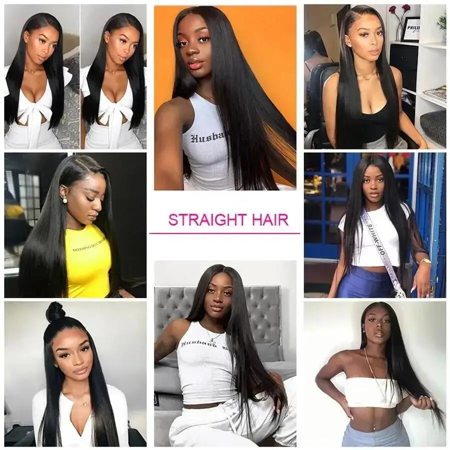 Storazone 32 Inch Straight Lace Front Wig 13x4 Human Hair Wigs For Women Peruvian Human Hair Remy Transparent HD 13x6 Lace Frontal Wigs