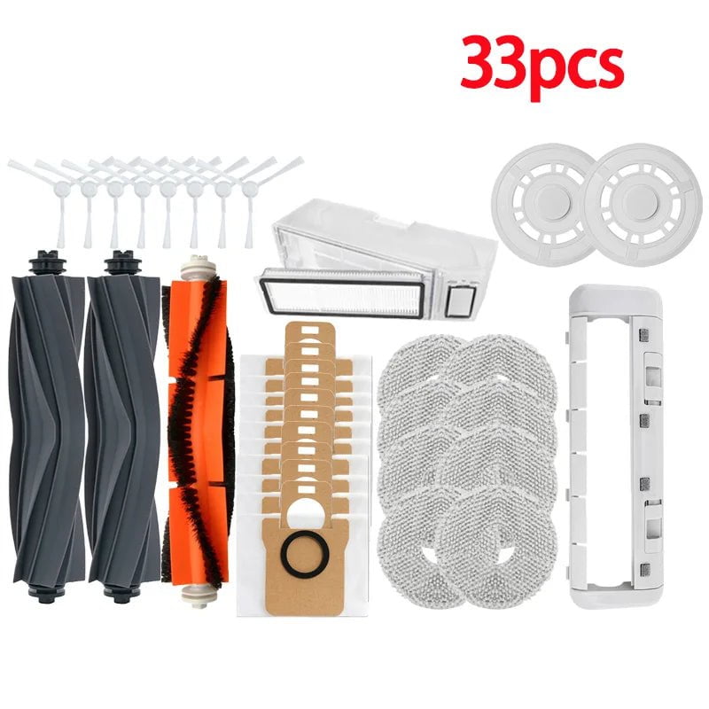 Storazone 33pcs For Dreame L10s Ultra / L10S Pro Accessories XIAOMI Mijia Omni 1S B101CN Robot X10+ Vacuum Main Side Brush Filter Mop parts