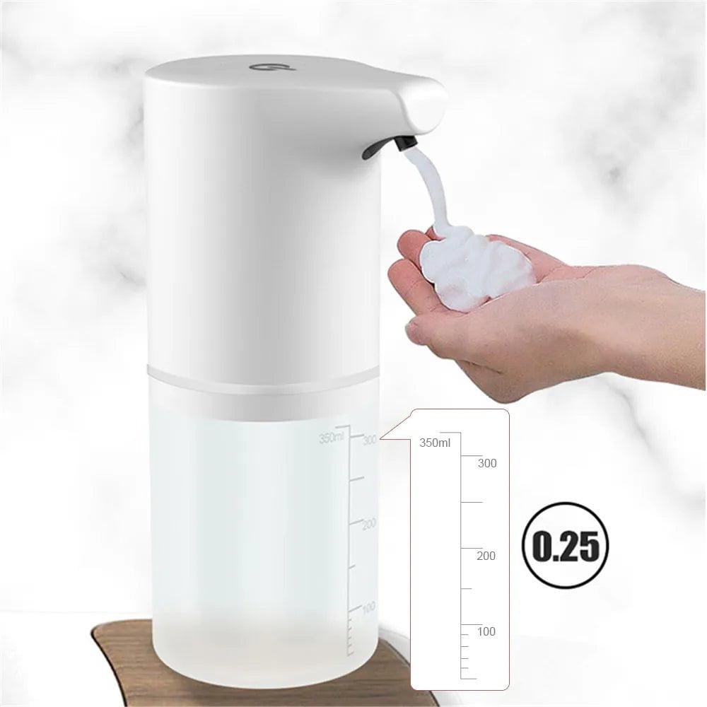 Storazone 350ml Scale Xiaomi 380ML Automatic Foam Soap Dispenser Bathroom Smart Washing Hand Machine With USB Charging White High Quality ABS Material