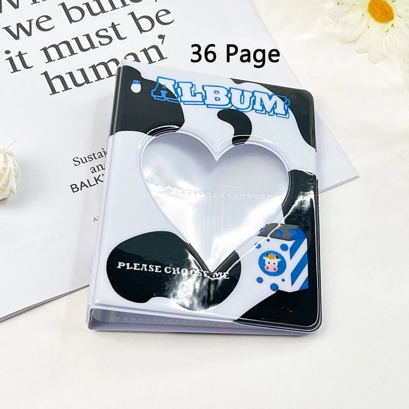 Storazone 36 Page Milk White 36/64/128 Pockets Mini Photo Album Cartoon Album Photo Photocard Holder Book Collect Kpop Album De Fotos Kpop Photocard Binder