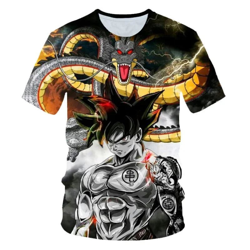 Storazone 3814 / 100 3-14 Years Kids Boys T-shirt Dragon Ball Z T Shirts Anime Goku Vegeta Clothes Toddler Tees Baby Boys T-shirt Children's Clothing