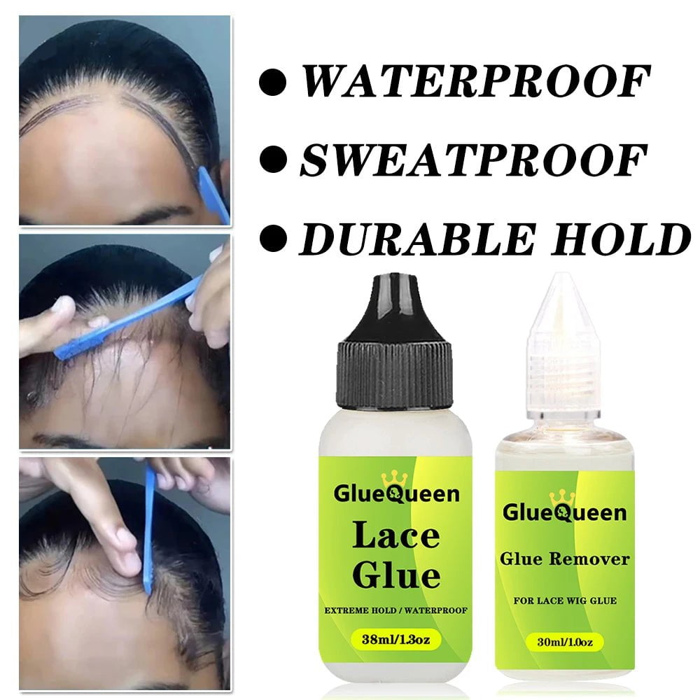 Storazone 38ml 1.3oz Wig Glue Waterproof Hair Replacement Adhesive Sweatproof And 30ml 1oz Glue Remover For Lace Front Wig