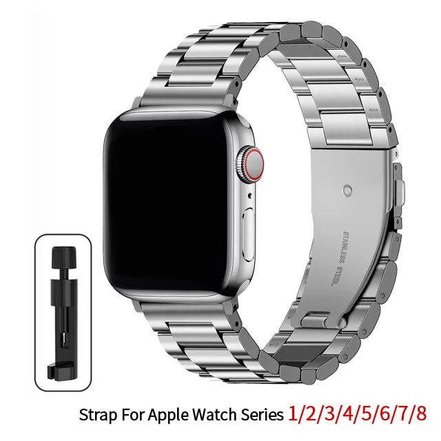 Storazone 38mm-40mm 41 / Silver Stainless Steel Strap For Apple Watch Band 45mm Ultra 49mm 41mm 40mm 44mm Watch Strap Metal Bracelet For Iwatch Series 9 8 7 6 5
