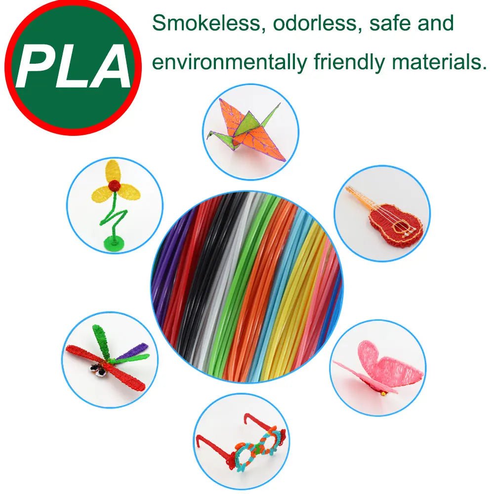 Storazone 3D Pen 3D Printing Pen DIY Drawing Pen 200M PLA Filament Kids Birthday Kids Christmas Gift with Power Adapter Travel Storage Box