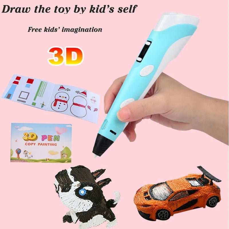 Storazone 3D Pen for Children 3D Drawing Printing Pen with LCD Screen Compatible PLA Filament Toys for Kids Christmas Birthday Gift