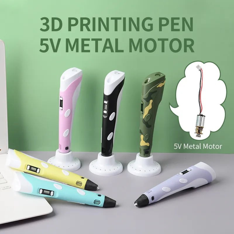 Storazone 3D Printing Pen DIY Three-dimensional Painting Children Toys Fun Camouflage With LCD Screen Compatible PLA Filament Toys Gift