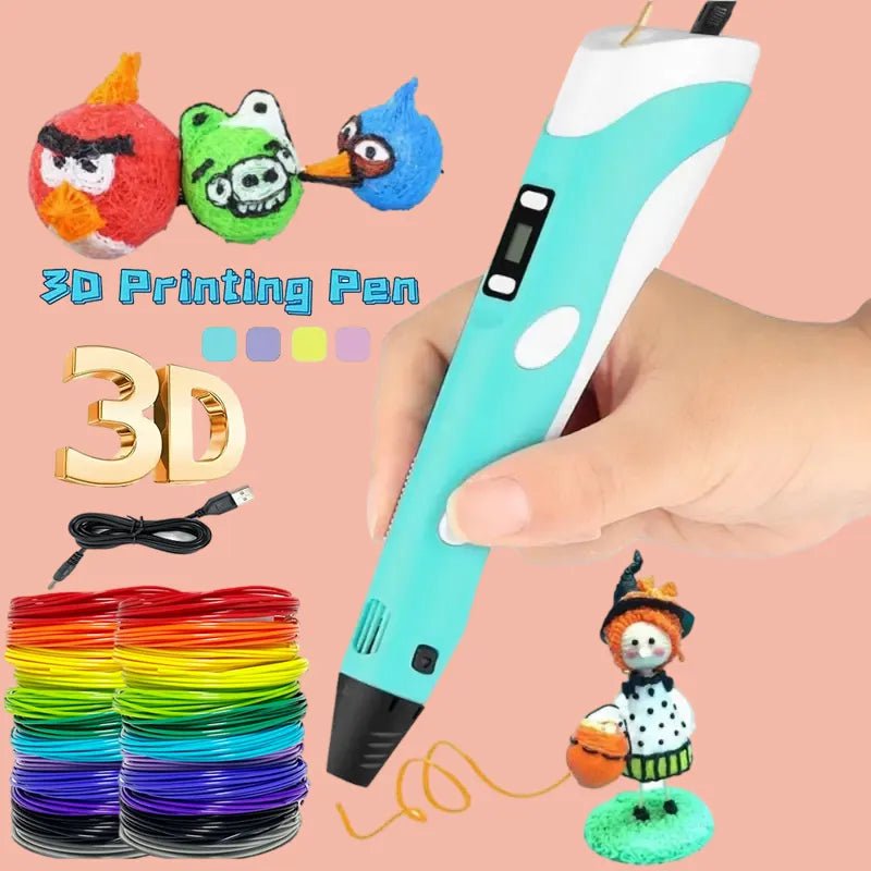 Storazone 3D Printing Pen DIY Three-dimensional Painting Children Toys Fun Camouflage With LCD Screen Compatible PLA Filament Toys Gift