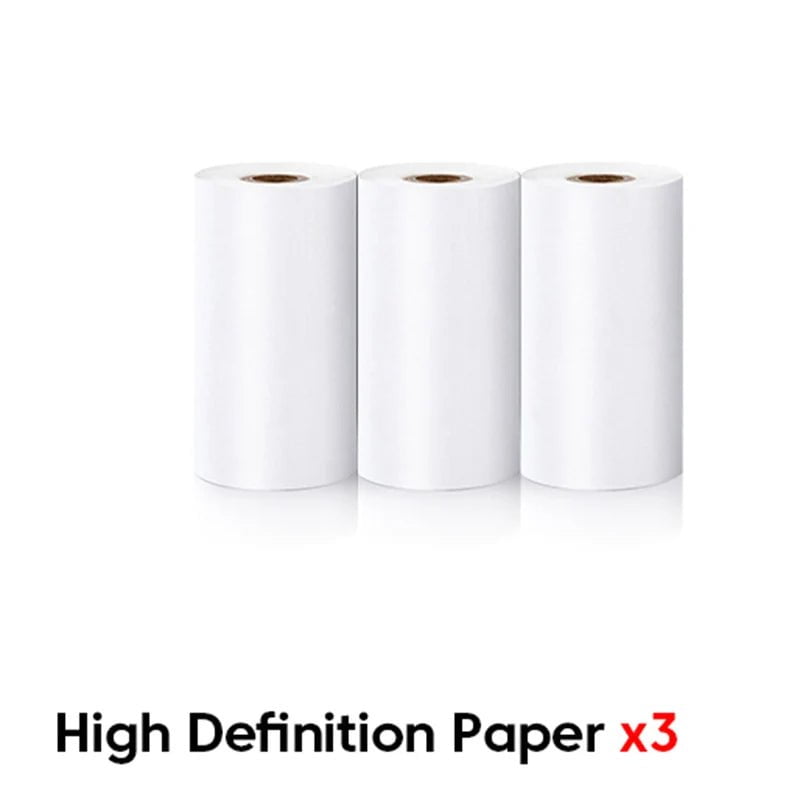 Storazone 3pcs HD Paper Mini Printer Thermal Paper Label Sticker Colorful Adhesive Self-adhesive Paper for Wireless Bluetooth Photo Inkless Printer 57mm