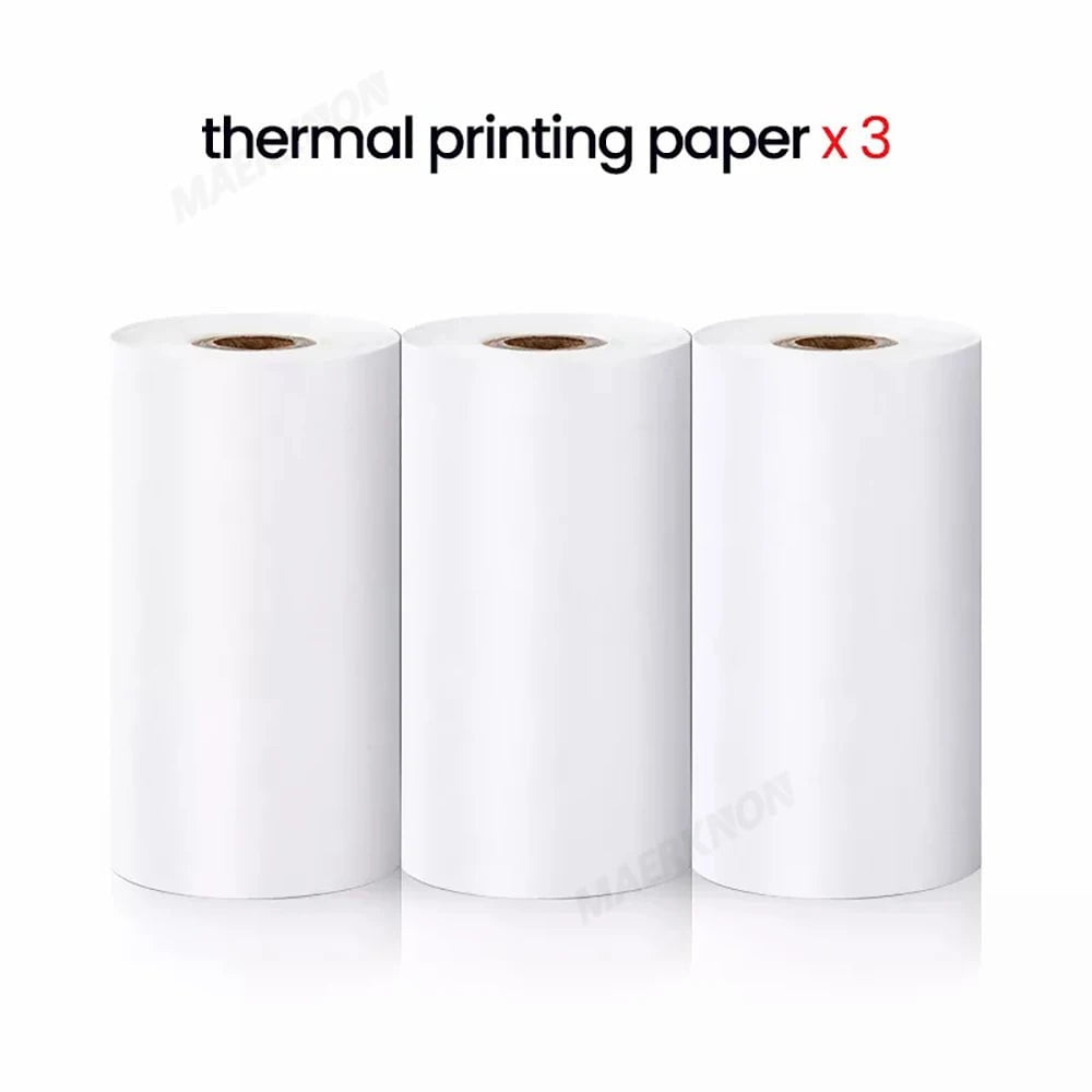 Storazone 3pcs Thermal Paper HD Mini Portable Printer Thermal Paper Universal 57mm Self-adhesive Paper Label Sticker For Phone Printing Picture Photo 2024