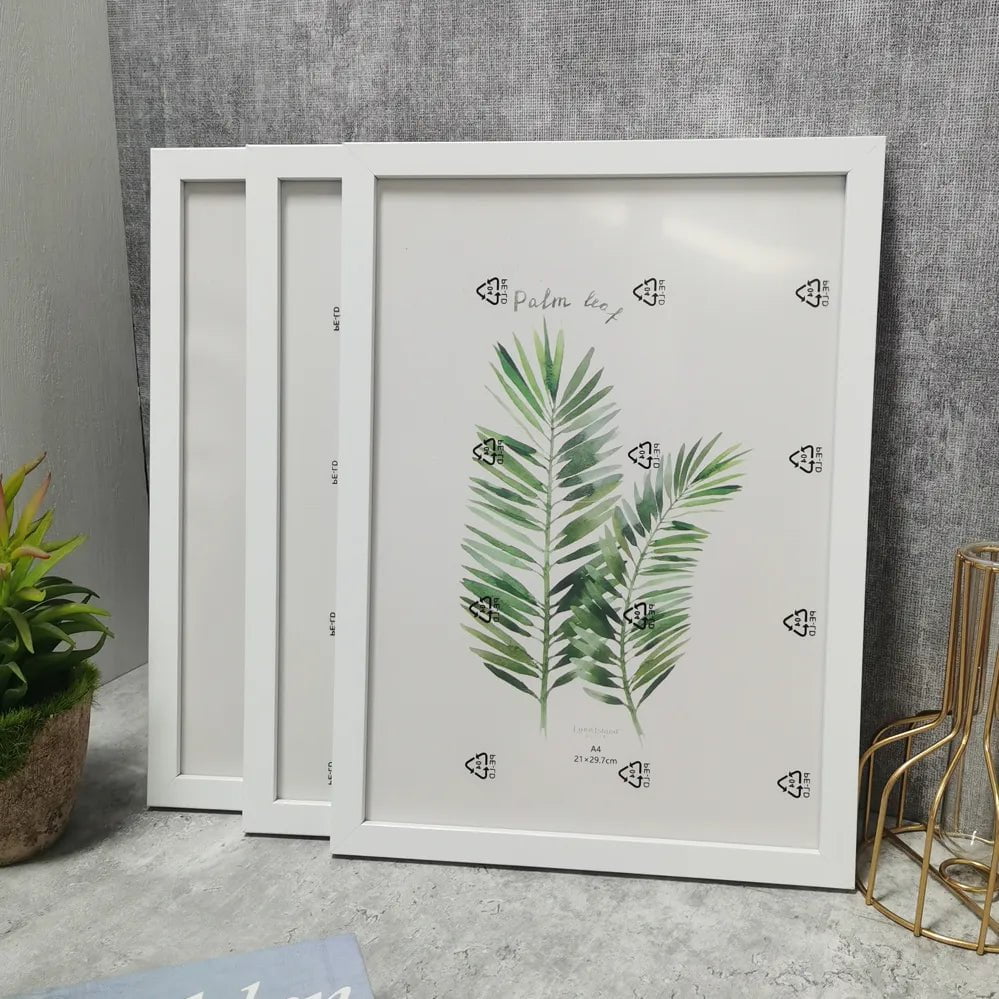Storazone 3Pcs Wooden Photo Frames For Picture Wall 10X15 15X20 20X25 A4 Pictures Frame Stand For Pictures Photo Decor Commemorative Gift