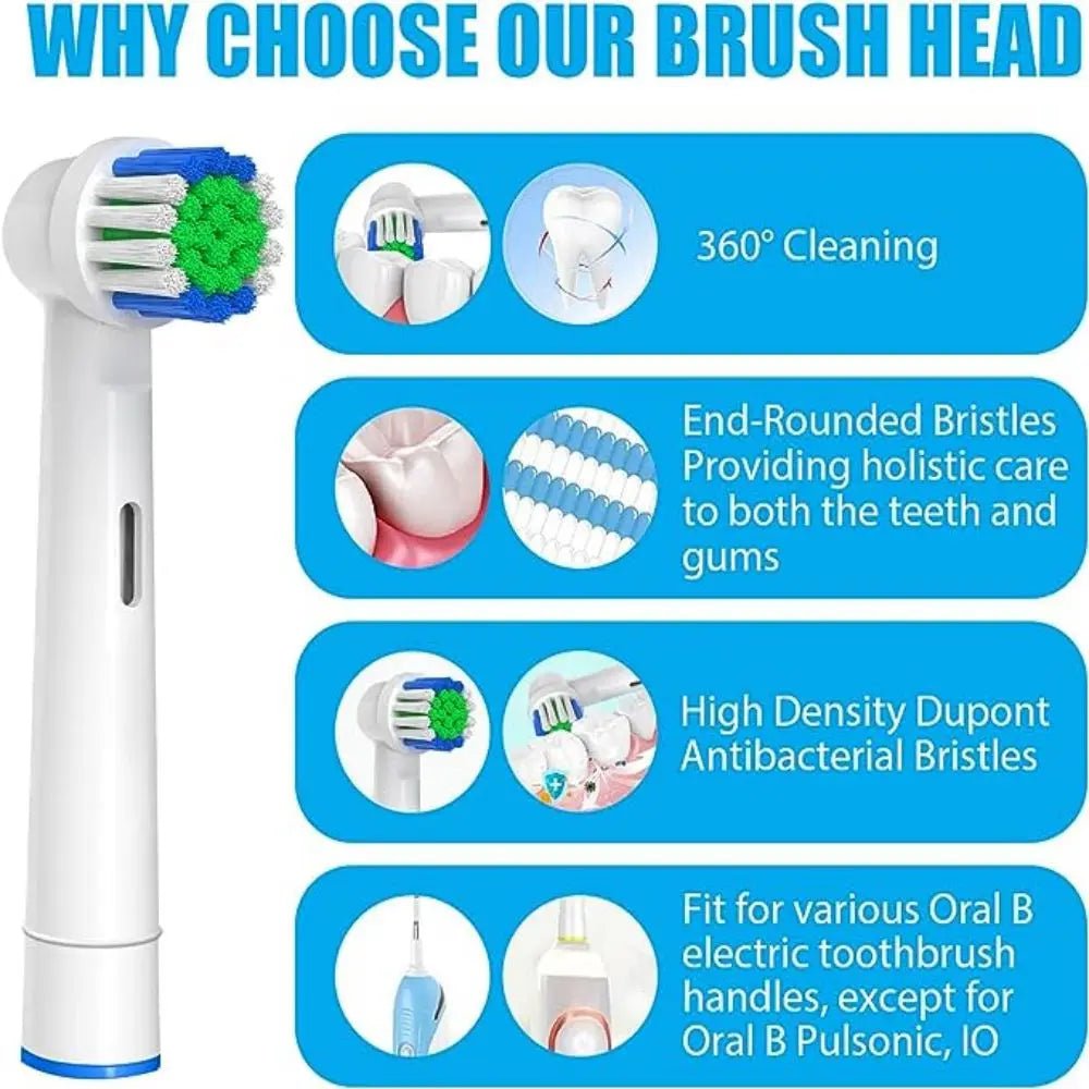 Storazone 4/12/16/20 Pcs Replacement Toothbrush Heads Compatible with Oral-B Braun Professional Electric Toothbrush Heads Brush Heads