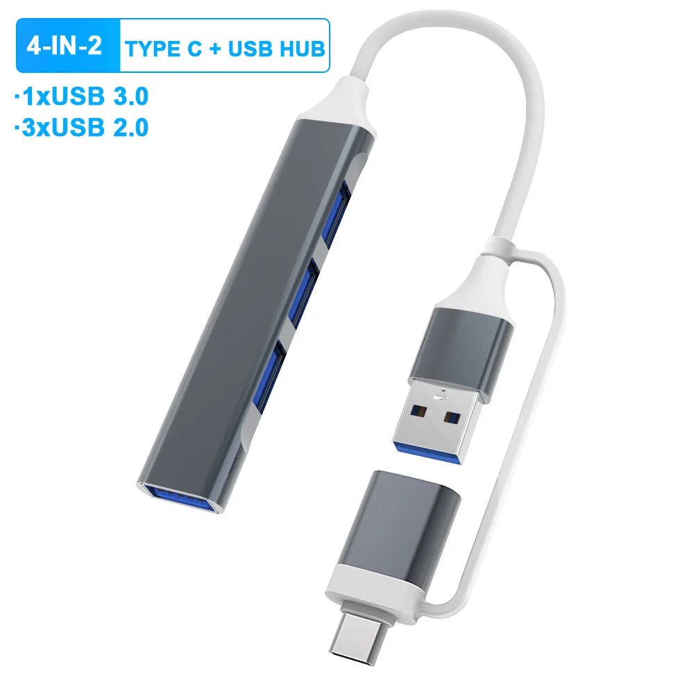 Storazone 4-IN-2 / CHINA 8-IN-2 USB HUB 3.0 USB C HUB Dock Station 5Gbps High Speed Transmission USB Splitter Type C to USB OTG Adapter For Macbook Pro