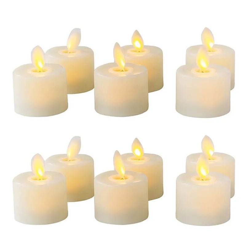 Storazone 4 or 6 Flameless Moving Wick Candles With Remote Control Realistic Christmas Church Wedding Fake Electronic Candle LED Wedding