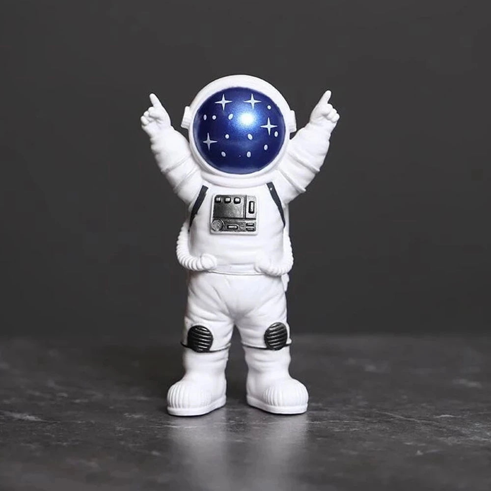 Storazone 4 pcs Astronaut Figure Statue Figurine Spaceman Sculpture Educational Toy Desktop Home Decoration Astronaut Model For Kids Gift