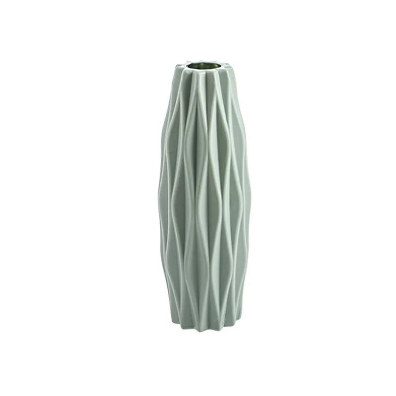 Storazone 4 Plastic Vase Home for Decoration White Imitation Ceramic Flower Pot Plants Basket Nordic Wedding Decorative Dining Table Bedroom