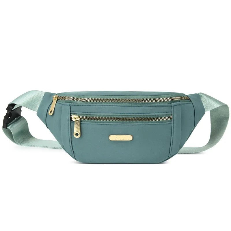 Storazone 4 Waist Bags for Women Oxford Leisure Color Waist Bag Shoulder Crossbody Chest Bags Handbags All-match Messenger Belt Bags