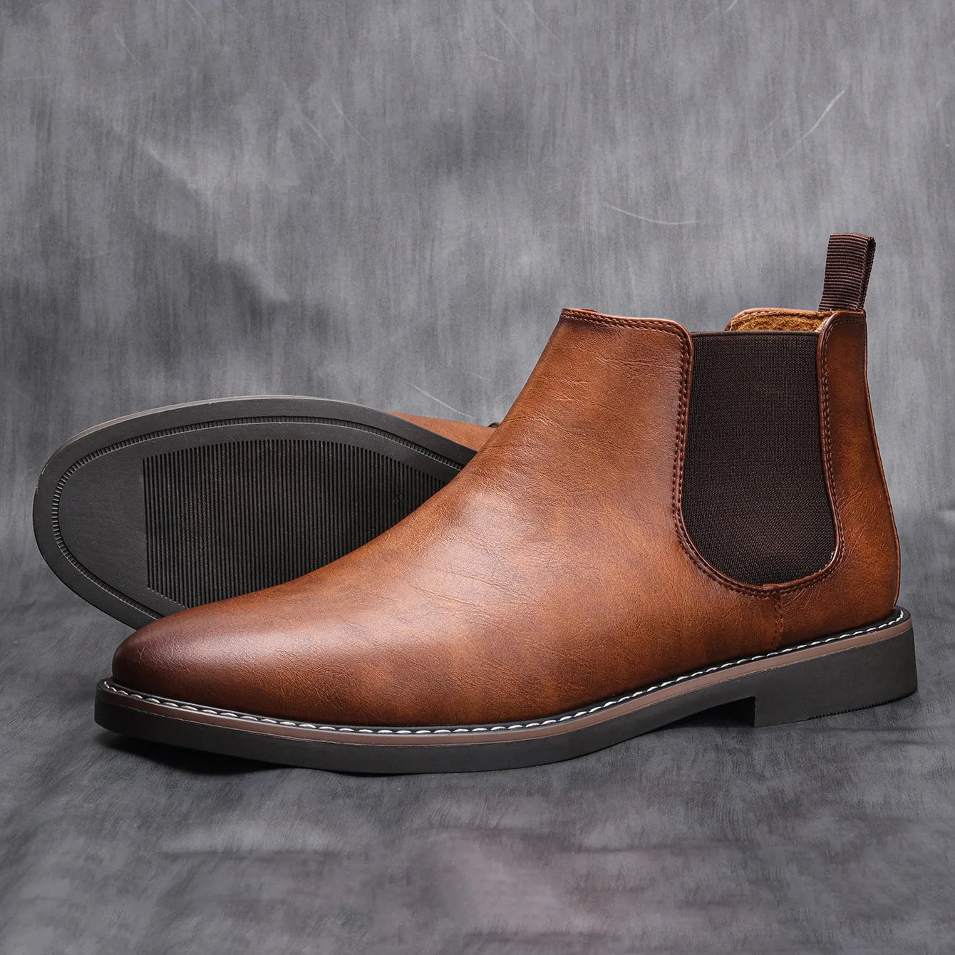 Storazone 40~46 Men Chelsea Boots Brand Retro Comfortable 2023 Fashion Men Boots #KD5241