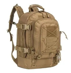 Storazone 40L to 64L / Brown Large Capacity 40L-64L Outdoor Tactical Military Tactics Backpack Travel Hiking Camping Fishing Tool Backpack for Men Women