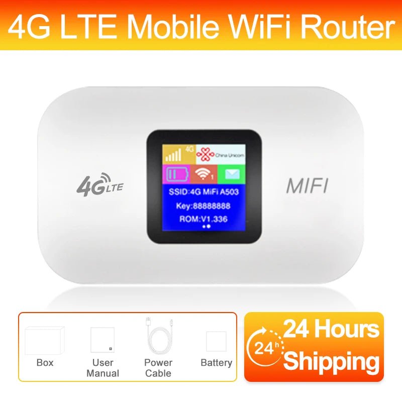 Storazone 4G LTE Router 4G Lte Router Wireless Wifi Portable Modem Mini Outdoor Hotspot Pocket Mifi 150mbps Sim Card Slot Repeater 3000mah