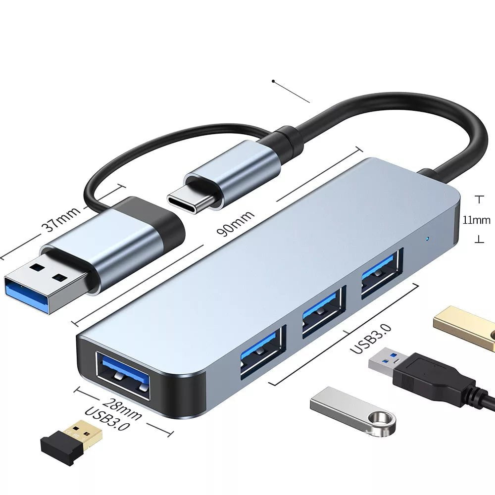Storazone 4in1PD USB USB C HUB Type C Splitter To HDMI 4K Thunderbolt 3 Docking Station Laptop Adapter With PD SD TF RJ45 For Macbook Air M1 iPad Pro
