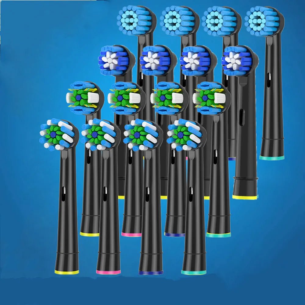 Storazone 4Pcs For 3D Oral B Toothbrush Heads For Braun Oral B Brush Attachment Oral B Replacement Oral Toothbrush Heads B Oral B Nozzles