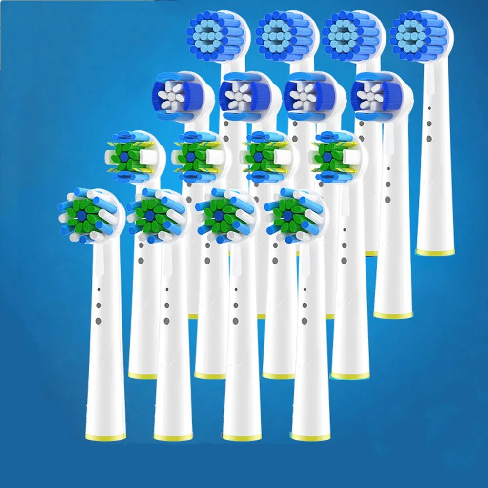 Storazone 4Pcs For 3D Oral B Toothbrush Heads For Braun Oral B Brush Attachment Oral B Replacement Oral Toothbrush Heads B Oral B Nozzles